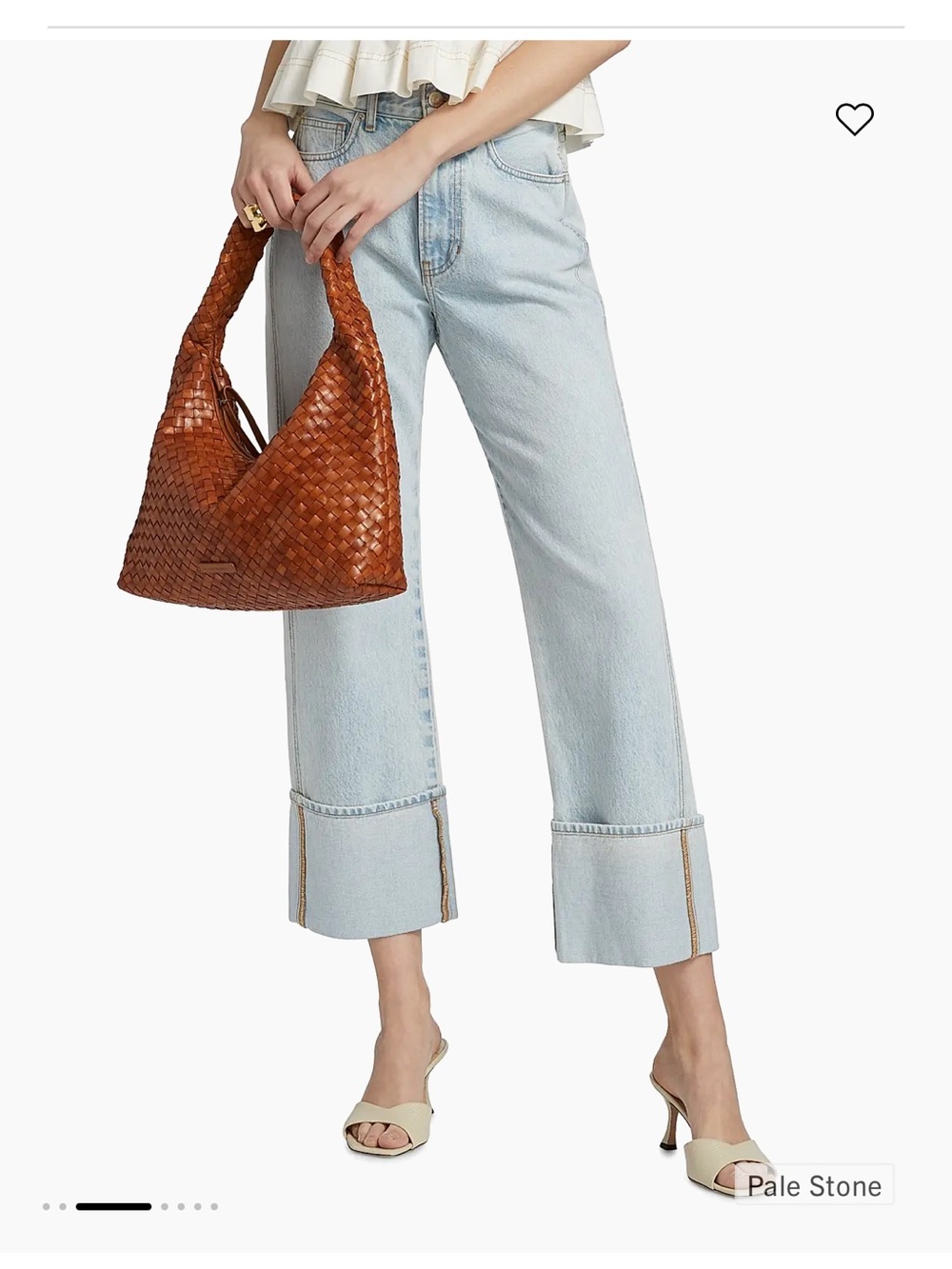 Veronica Beard Dylan High Rise Straight Ankle Jeans Cuffed Ankle Sz 31 NEW - Picture 13 of 13